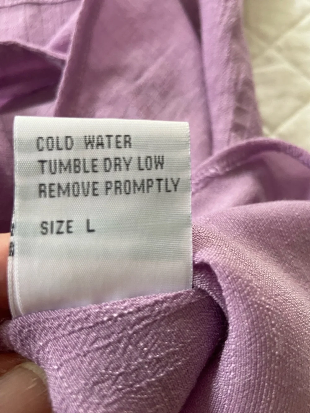 Ashley Blue Lavender Gauzy Textured Blouse Size Large - Picture 5 of 12